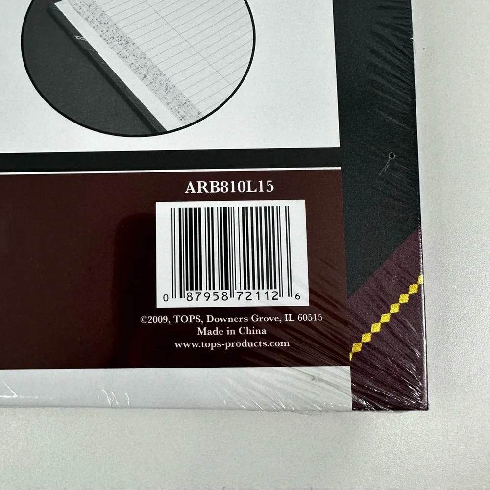 Adams Log Book 150 Pages New & Sealed Black with  Gold Lettering  Maroon Accents